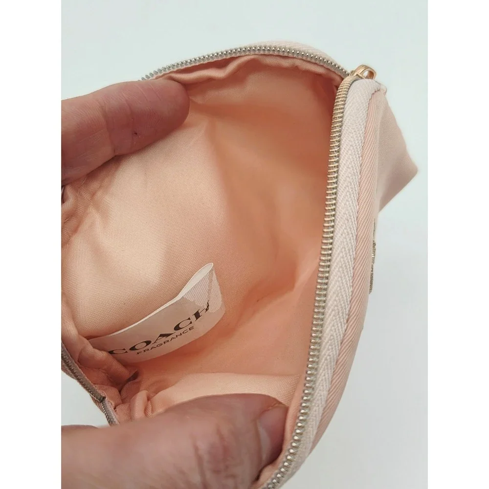 COACH FRAGRANCE Mini Cosmetic Pink Sparkly Zipper bag 2.5